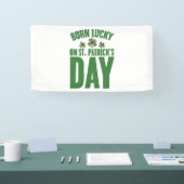 Geboren op St. Patrick's Day Iers Verjaardag Spandoek (Beurs)