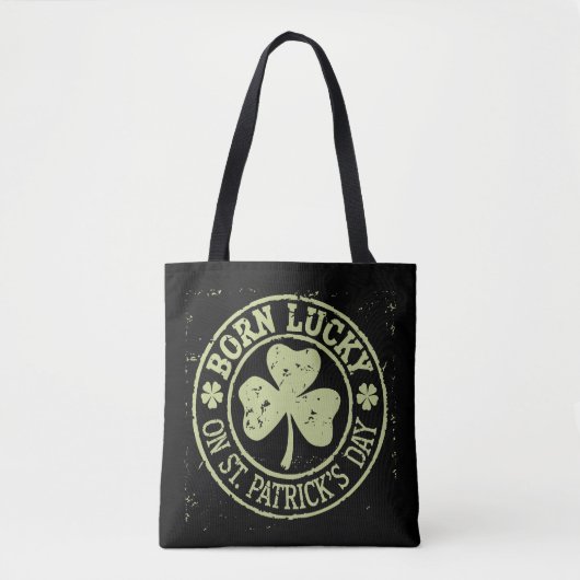 Geboren op St. Patrick's Day Iers Verjaardag Tote Bag (Voorkant)