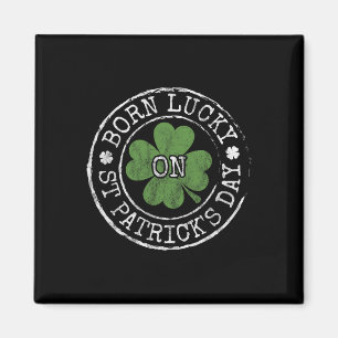 Geboren op St. Patrick's Day Ierse Klavers Verjaar Magneet