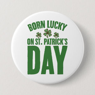 Geboren op St. Patrick's Day Ierse verjaardag Gelu Ronde Button 7,6 Cm