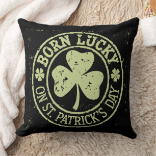 Geboren op St. Patrick's Day Ierse verjaardag met  Kussen