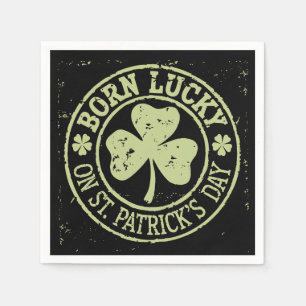 Geboren op St. Patrick's Day Ierse verjaardag met  Servet
