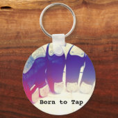 Geboren op Tap Dance Sleutelhanger (Voorkant)