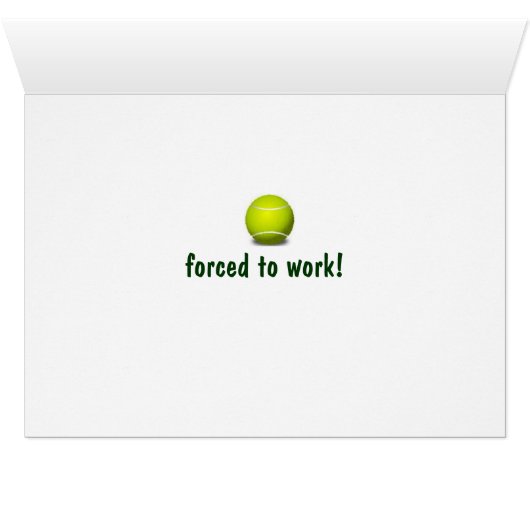 Geboren op tenniskaart (Binnen Horizontaal (Onder))