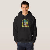 Geboren op treinen in treinstroomlocomotief hoodie (Voorkant volledig)