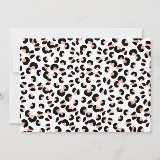 Geboren op twee BE Wild Oerwoud Leopard Print Birt Kaart (Achterkant)