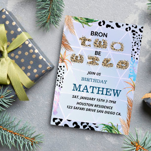 Geboren op twee BE Wild Oerwoud Leopard Print Birt Kaart