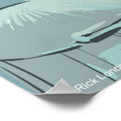 Geboren op Twitter Funny Twitter Cartoon Poster (Hoek)