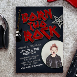 Geboren op Two Rock - 2nd Birthday Invitation w/Af Kaart