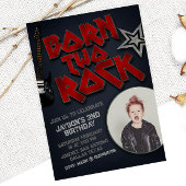 Geboren op Two Rock - 2nd Birthday Invitation w/Af Kaart