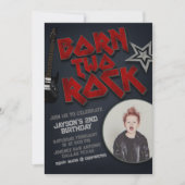 Geboren op Two Rock - 2nd Birthday Invitation w/Af Kaart (Voorkant)