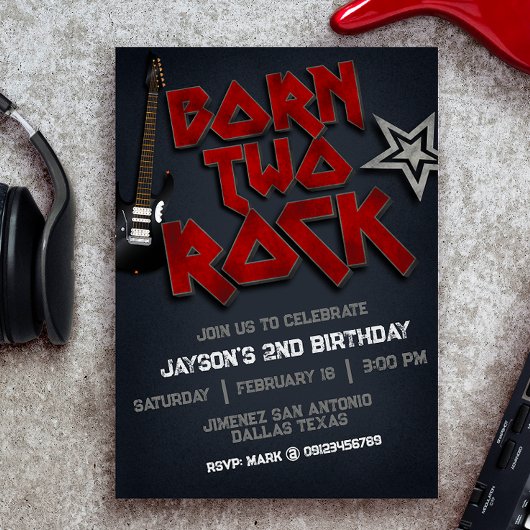 Geboren op Two Rock - 2nd Birthday Kaart