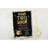 Geboren op TWO Rock Star 2e verjaardag Uitnodiging