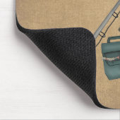 Geboren op vis - gedwongen te werken muismat (Hoek)