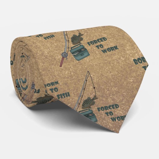 Geboren op vis - gedwongen te werken stropdas (Opgerold)