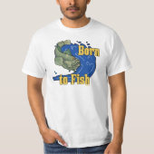 Geboren op vis Vist TShirt (Voorkant)