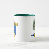 Geboren op vis Vist TShirt Mok (Midden)