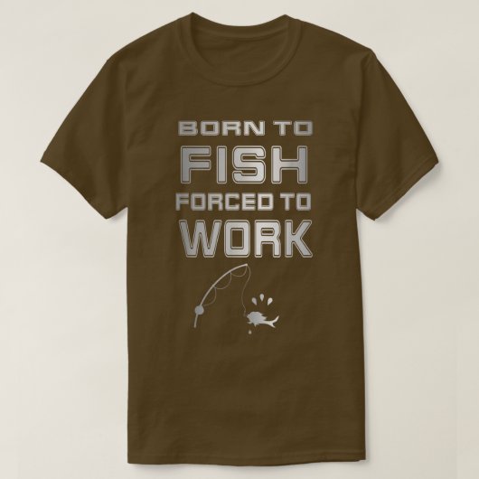 Geboren op Vissenforcis Funny Vist Fisher T-shirt (Design voorkant)