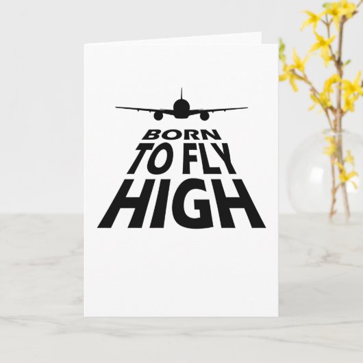 Geboren op vliegend piloot kaart (Gele Bloem)