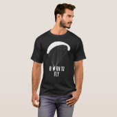 Geboren op vliegende Paramotor Pilot 1 T-shirt (Voorkant volledig)