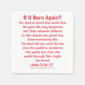 Geboren opnieuw John 3:16 Servetten (Voorkant)