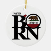 GEBOREN Pasadena Californië Keramisch Ornament (Voorkant)