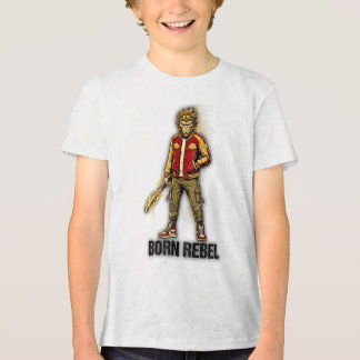 Geboren Rebel Aap Schutter Tri-Blend Shirt