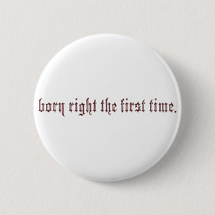 geboren recht ronde button 5,7 cm