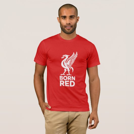Geboren Red Liverpool Jersey T-shirt (Voorkant volledig)