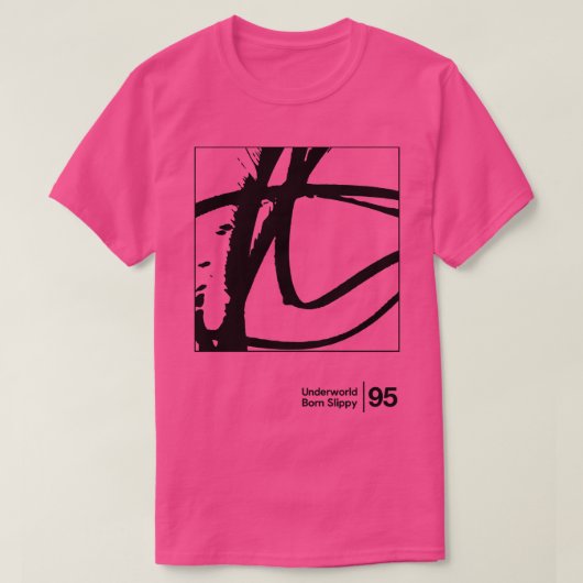 Geboren Slippy minimalistische stijl grafisch ontw T-shirt (Design voorkant)