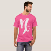 Geboren Steenbok Symbool Ontwerp Dierenriem Teken T-shirt (Voorkant volledig)