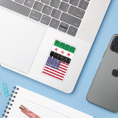 Geboren Syrië Behoren Amerikaans Sticker (Laptop met iPhone)