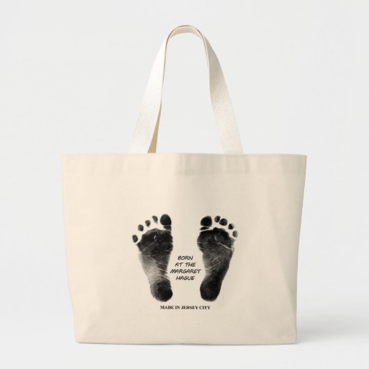 Geboren te Margaret Hague Grote Tote Bag (Voorkant)