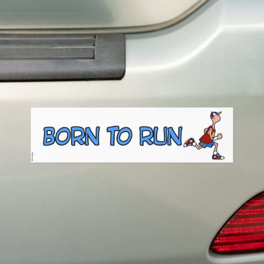 geboren te rennen bumpersticker (Op auto)
