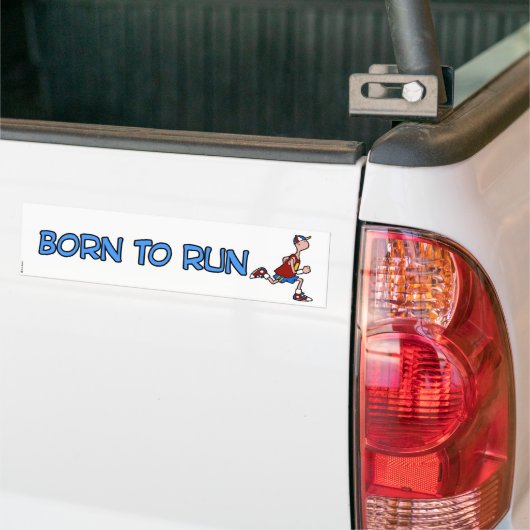 geboren te rennen bumpersticker (Op Truck)