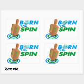 Geboren te spinnen rechthoekige sticker (Vel)