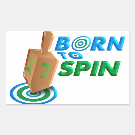 Geboren te spinnen rechthoekige sticker (Voorkant)