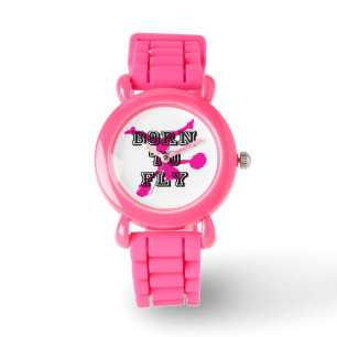 Geboren te vliegen cheerleader horloge