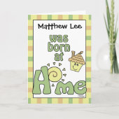 Geboren thuis Gepersonaliseerde geboorteaankondigi (Voorkant)