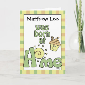 Geboren thuis Gepersonaliseerde geboorteaankondigi