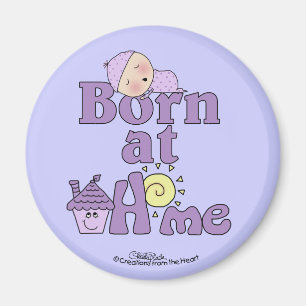 Geboren thuis-slapende baby meisje magneet