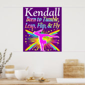 GEBOREN TOT DRUKPERSONALISEERD PAARS GYMNAST POSTE POSTER (Keuken)