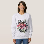 Geboren tot licht bloemig sweatshirt (Voorkant volledig)