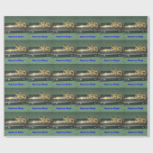 Geboren tot spel (saxafone) cadeaupapier (Vlak)