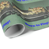 Geboren tot spel (saxafone) cadeaupapier (Rol Hoek)