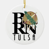 GEBOREN Tulsa Oklahoma Keramisch Ornament (Voorkant)