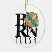 GEBOREN Tulsa Oklahoma Keramisch Ornament (Links)