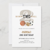 Geboren Twee Bal Verjaardag Jongen 2e Verjaardag Kaart (Voorkant)