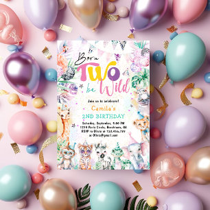 Geboren twee worden wild tropische safari dieren v kaart