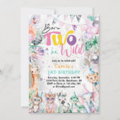 Geboren twee worden wild tropische safari dieren v kaart (Voorkant)